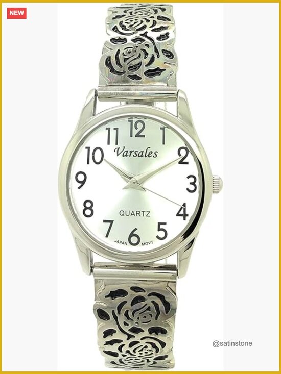 Elegant Floral Stretch Elastic Band Fashion Watch 27mm